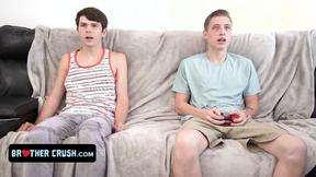 ”Brother Crush - Adorable Step Brothers Compare Their Meat Sizes & Turns Out They Have Huge Dicks”