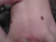 Me Cumming All Over My Naked Transgirl Chest And Stomach, Whining