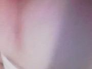 Cute 20 yo bottom rides his hairbrush for joy