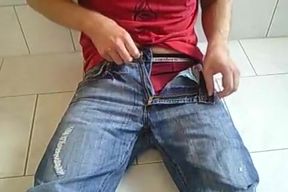 jeans urinate on floor