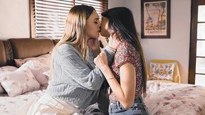 Lesbian girl Gabbie Carter cheats and fucks with lover and her gf