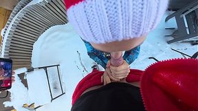 I have been a bad girl and Santa gives me the same gift every year ANAL destroying , deep throat creampie 8 inch big dick