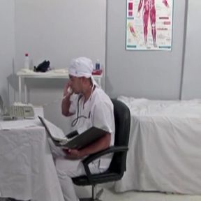 Hot guys play with each other in hospital