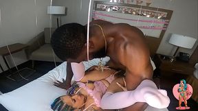 Spanish Barbiie gets birthday dick!