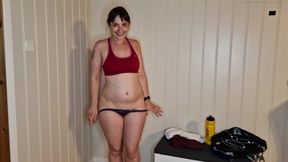 Gym Girl's Sweaty Panties (Smell, Taste & a HJ) - 720p MP4