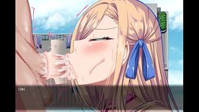 No telhado do col&eacute_gio, uma aluna loira acaba chupando o pau do professor - Huge Tits Psychics App Academy - Parte 6