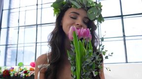 Ohana Petite's teen brunette charm captivates in raw sultry ecstasy