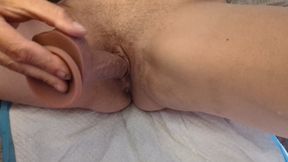 Dildo in Pussy From a Different Angle