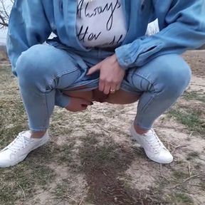 Pissing In Park While People Watch