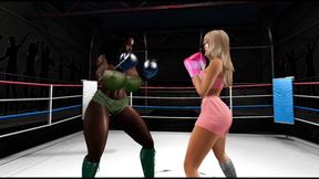 Topless female boxing: Allure vs Stephanie 720p
