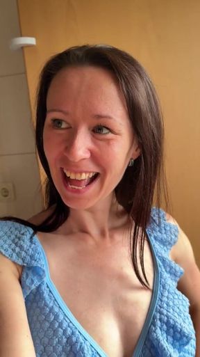 Neighbor Surprised in the Shower