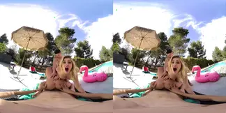 Morning Poolside Creampie - Virtual Real Porn