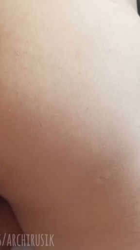Straight fuck in the ass, without a condom and a lot of sperm!!!   Clip 1