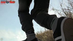 amazing! this twink gets massive anal enema in public - angle 1of3