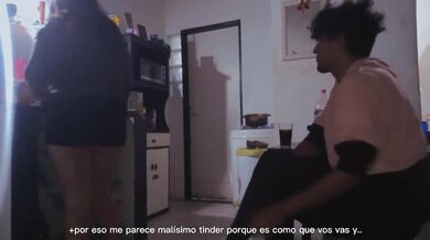 Argentinian slut gags on big cocks at home show