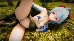 Ganyu Chan Goblin Heterogeneous Orgy Conceived X 3d hentai animation with goblin fucker