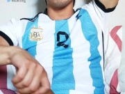 Hung argentinian jerking off