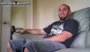 guy sucking a big fat curved dong