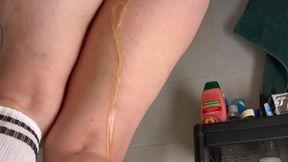 Extremely wet pissed panties POV