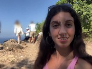 Crazy CUMWALK in Amazing Place Full of People Almost Caught
