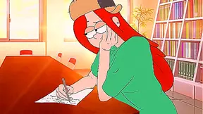 He writes a frank explanatory note at school ! Gravity Falls Hentai Wendy! 2d Porn cartoon