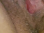 HAIRY FTM RUBS CLIT UNTIL ITS DRIPPING WET
