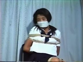 Bound Beauty Fights Gag, Deepthroating in the Land of the Rising Sun