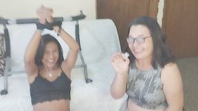 "NEIDA TICKLES ANIA'S BELLY BUTTON"