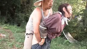 Japanese MILF and her GF in countryside pickup escapade