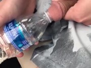 Friend pissing in bottle in car part two