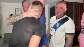 Foot Worship, Ball & Armpit Sniffing & Ass Worship with 3 Alpha Males