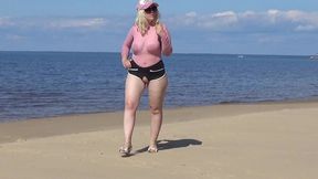 naughty bitch in beach