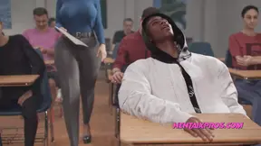 Teacher's secret: Sucking her student's huge black cock