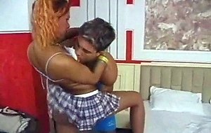 Crazy sex with a flat chested tgirl