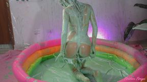 Wam!! Martina Gets Caught with a Chunky Slime