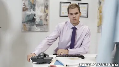 Naughty Kira Noir and Eva Maxim share Tony Stings cock in the office