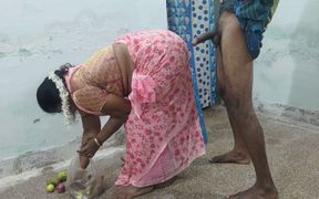 My College Professor Invited Me to His House One Day and I Had Sex with Her While She Was Picking Vegetables