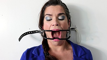 Extreme gag predicament - nailed to the wall