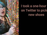 GanjaGoddess69 goes shopping in Seattle!  fitting room shoes heels pawg