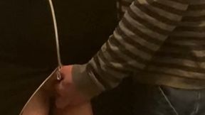 Fingering A Slut's Shaved Pussy in Public