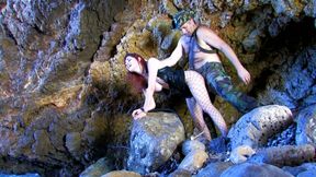 Pierced redhead anally pounded outdoor