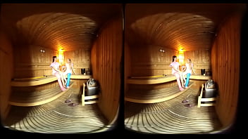 3D - VR - 2 Girls with Long Cast Leg in sauna (LCL)