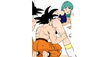 Goku y Bulma teniendo sexo salvaje mientras sus parejas no los ven