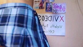 Join my new channel violetta pigtails official and lets have a delicious time - our secret! gorgeous trans skinny girl with a plug in her anus