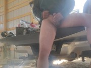 Solo male barn jerk