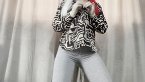 Medical Gloves Masturbation Leggings Wet Pussy Play