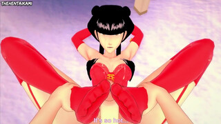 Mai from Avatar Gives You A Footjob Hentai POV