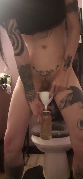 Pissing in Funnel & Slave Offerings
