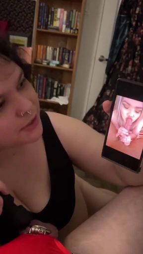 Chastity Cuck Teasing! Dirty Talk Sph &amp; Showing Him Pictures of Me with My Bull! Vibrator Stimulating