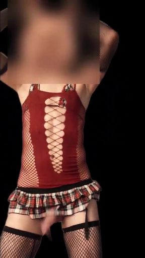 Crossdresser little fun dance erotic